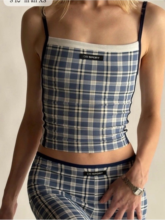 Dairy Boy Tops - DB Sport Blue Plaid Tank Top